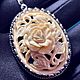 Rose - carved pendant on a silver chain. Pendants. NGS Masters. My Livemaster. Фото №4