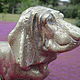 Винтаж: Старинная статуэтка скульптура Basset hound бронза. Статуэтки винтажные. Антиквариат и винтаж из Франции. Ярмарка Мастеров.  Фото №5