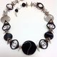 Necklace onyx black ethnic African style.Unusual decoration. An original gift for extraordinary stylish women and girls.