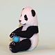 felt panda'hime'. Felted Toy. Anna Petinati- Live toys handmade. Online shopping on My Livemaster.  Фото №2