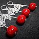 Серьги "Вишня". Серьги классические. Tindery_Jewelry. Ярмарка Мастеров.  Фото №4