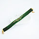 Green bracelet with a beaded pattern. Braided bracelet. Handmade by Svetlana Sin. My Livemaster. Фото №5