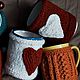 Set of Kettle in a hot water bottle. Mugs in a knitted sweater. Gifts for February 23. Katorina Rukodelnica HandMadeButik. Online shopping on My Livemaster.  Фото №2