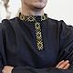 Косоворотка с обережной ручной вышивкой,подарок мужчине. Народные рубахи. Filiх - Лен Хлопок Лес. Ярмарка Мастеров.  Фото №5