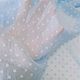 Шифон небесно-голубой в мушку. Ткани. Ткани и фурнитура. Ярмарка Мастеров.  Фото №6