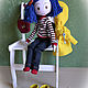 Coraline Jones textile doll play. Portrait Doll. ElenaDolls. My Livemaster. Фото №5