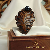 Украшения handmade. Livemaster - original item A ring with a pearl oak Leaf. Handmade.