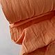 Льняное платье оранжевое с рукавом летнее «Паппая». Платья. LADY SHRI (ОЛЬГА). Интернет-магазин Ярмарка Мастеров.  Фото №2