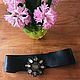 Belt 'Pearl flower', handmade, Italy, Vintage straps, Arnhem,  Фото №1