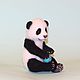 felt panda'hime'. Felted Toy. Anna Petinati- Live toys handmade. My Livemaster. Фото №5