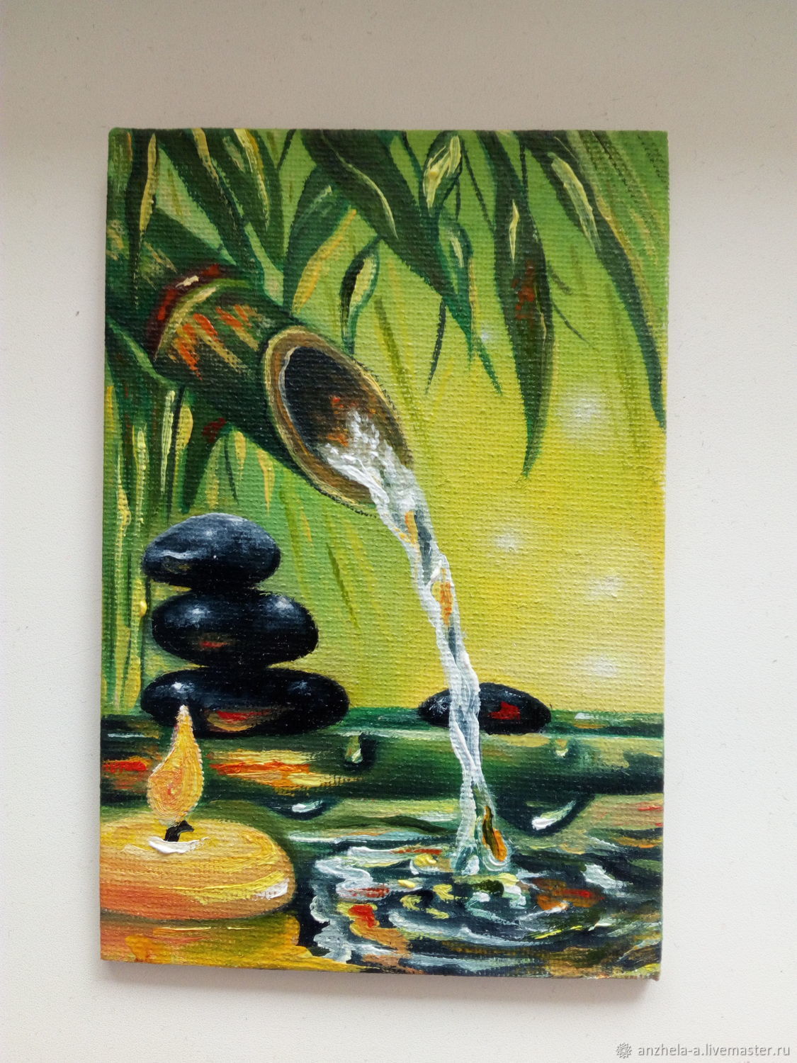 Author's miniature oil painting 'Living water' 10/15, Pictures, Moscow,  Фото №1