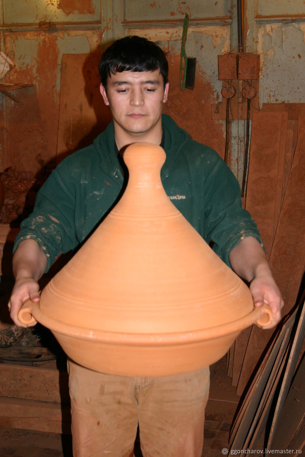 Тажин глиняный 50см – заказать на Ярмарке Мастеров – EK395RU | Посуда ...