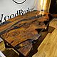 Стол-река из слэба термограба с эпоксидной смолой 200х100 см. Столы. WoodBroker. Интернет-магазин Ярмарка Мастеров.  Фото №2