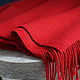 Палантин женский ручное ткачество  red rhombus с кашемиром, Шарфы, Липецк,  Фото №1