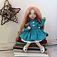 Кукла из ткани с рисованным лицом. Интерьерная кукла. Amourki_dolls  - Куклы из ткани. Ярмарка Мастеров.  Фото №4