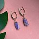 Серьги с чароитом. Серьги классические. Katerina Moroz accessories for you (katerinamoroz). Ярмарка Мастеров.  Фото №5
