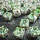 Chrysolite/silver,  Шатоны ss12 (3мм), Preciosa , 10 шт, Кристаллы, Москва,  Фото №1