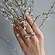 Кольцо женское серебряное на два пальца NIKA. Кольца. THING JEWELRY. Ярмарка Мастеров.  Фото №6