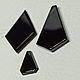 Чёрный агат («Black onyx») - Ромб, дельтоид и треугольник. Заготовки для украшений. ТАНАГРА gemstones. Ярмарка Мастеров.  Фото №4