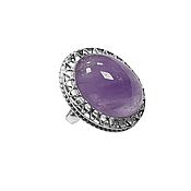 Украшения handmade. Livemaster - original item Ring "Violet Bliss" silver 925, amethyst. Handmade.