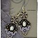 Earrings with crystals, mixed technique. Soutache beading. Earrings. VeninnaS. Online shopping on My Livemaster.  Фото №2