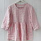 Soft pink boho blouse made of 100% linen. Blouses. etnoart (etnoart). Online shopping on My Livemaster.  Фото №2