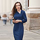 Warm Dress MARSALA blue crow's foot, Dresses, Moscow,  Фото №1