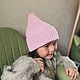 Шапка бини из 100% шерсти мериноса. Шапки детские. MY FLOWER KNITTING. Ярмарка Мастеров.  Фото №4