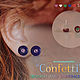  Коллекция «Confetti» серёг-пусеты, S925, бриллианты. Серьги-пусеты. Дизайн-студия «Среды» Хаврониной М.. Ярмарка Мастеров.  Фото №4
