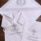 Работы для детей, handmade. Livemaster - original item Christening set with a warm shirt. Set for baptism. Handmade.