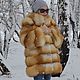 The fur coat of the Siberian red Fox. Transverse layout. Fur Coats. Zimma. My Livemaster. Фото №5