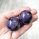 Order Charoite balls, pair. Stones Gems from Siberia. Livemaster. . Stones Фото №3