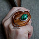 The wooden Snake ring with malachite. Rings. WOODMELODY. Online shopping on My Livemaster.  Фото №2