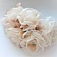 Flowers made of fabric.Decoration in the hairstyle ' Cream roses'. Hair Decoration. cbzybt. My Livemaster. Фото №4