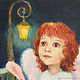 Angel and Bunny Postcard or Picture for children Reproduction. Pictures. KapustinaArt. My Livemaster. Фото №5