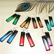 Украшения handmade. Livemaster - original item Transparent Earrings Sticks Rainbow Gamma To Choose The Color Transition Ombre. Handmade.