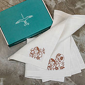 Для дома и интерьера handmade. Livemaster - original item William Morris table napkins set of 4 pcs in chestnut color. Handmade.
