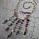 Copper necklace with amethyst, fluorite, and jadeite. Necklace. selenawirejewelry. My Livemaster. Фото №4