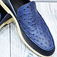 Men's loafers made of genuine ostrich leather, and genuine leather. Loafers. SHOES&BAGS. My Livemaster. Фото №6