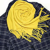 Шарфы: Тканый шарф 100% шерсть меринос "гусиная лапка"