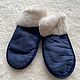 Sheepskin mittens for children lilac 19cm volume, Childrens mittens, Moscow,  Фото №1