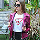 Bright pink python leather jacket, Outerwear Jackets, Moscow,  Фото №1