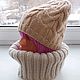  Вязаные шапки из шерсти с косами. Шапки. AccessoriesWool мягко и комфортно. Ярмарка Мастеров.  Фото №4