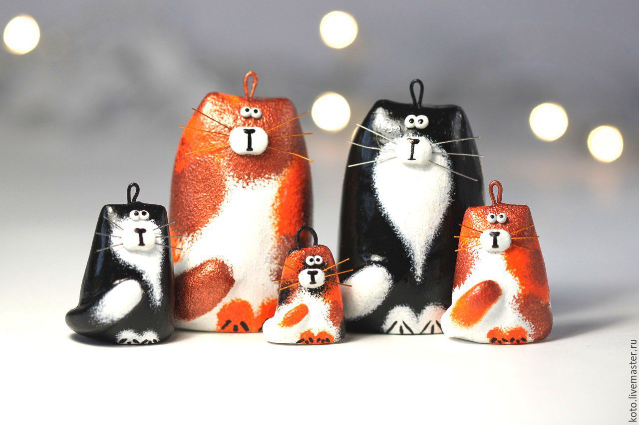 ÐÐ¾Ð²Ñ‹Ð¹ Ð³Ð¾Ð´ 2019 handmade Livemaster handmade Buy Set of Christmas toys Cat
