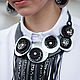 Jewelry sets: Starry night. Necklace, bracelet and earrings made of leather. Jewelry Sets. lanssveta. My Livemaster. Фото №4