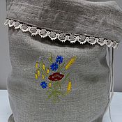 Для дома и интерьера handmade. Livemaster - original item The bag of bread from a linen fabric. Handmade.