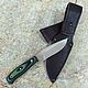 Knife 'Daniyar' fultang 95h18 g10 black and green. Knives. Artesaos e Fortuna. My Livemaster. Фото №6