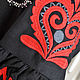 Blouse shirt with embroidery black linen in boho style. Blouses. Kupava - ethno/boho. My Livemaster. Фото №4