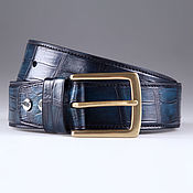Аксессуары handmade. Livemaster - original item IMA3308S crocodile leather belt. Handmade.