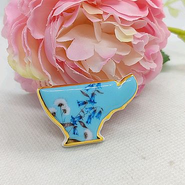 Винтаж: Винтажная фарфоровая брошь Royal Albert. . Винтаж ручной работы - Ярмарка Мастеров Винтаж ручной работы. Ярмарка Мастеров - ручная работа Винтаж: Винтажная фарфоровая брошь Royal Albert. Handmade.